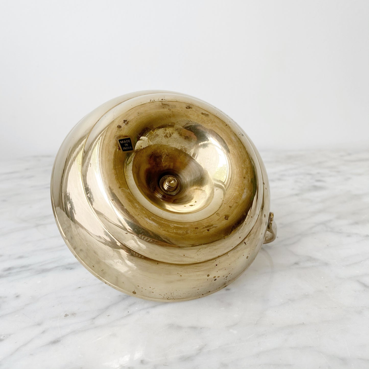 Vintage Solid Brass Candle Holder with Drip Tray