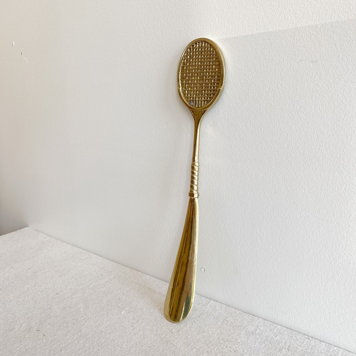 Vintage Brass Tennis Racket Shoehorn