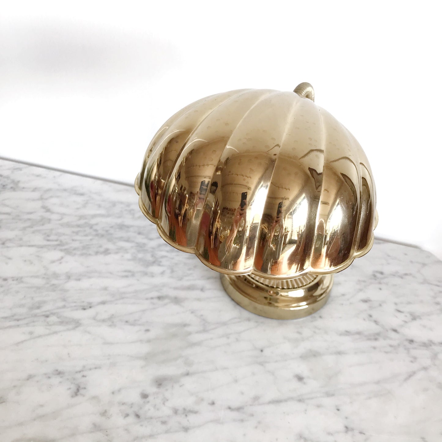 Vintage Brass Seashell Desk Lamp