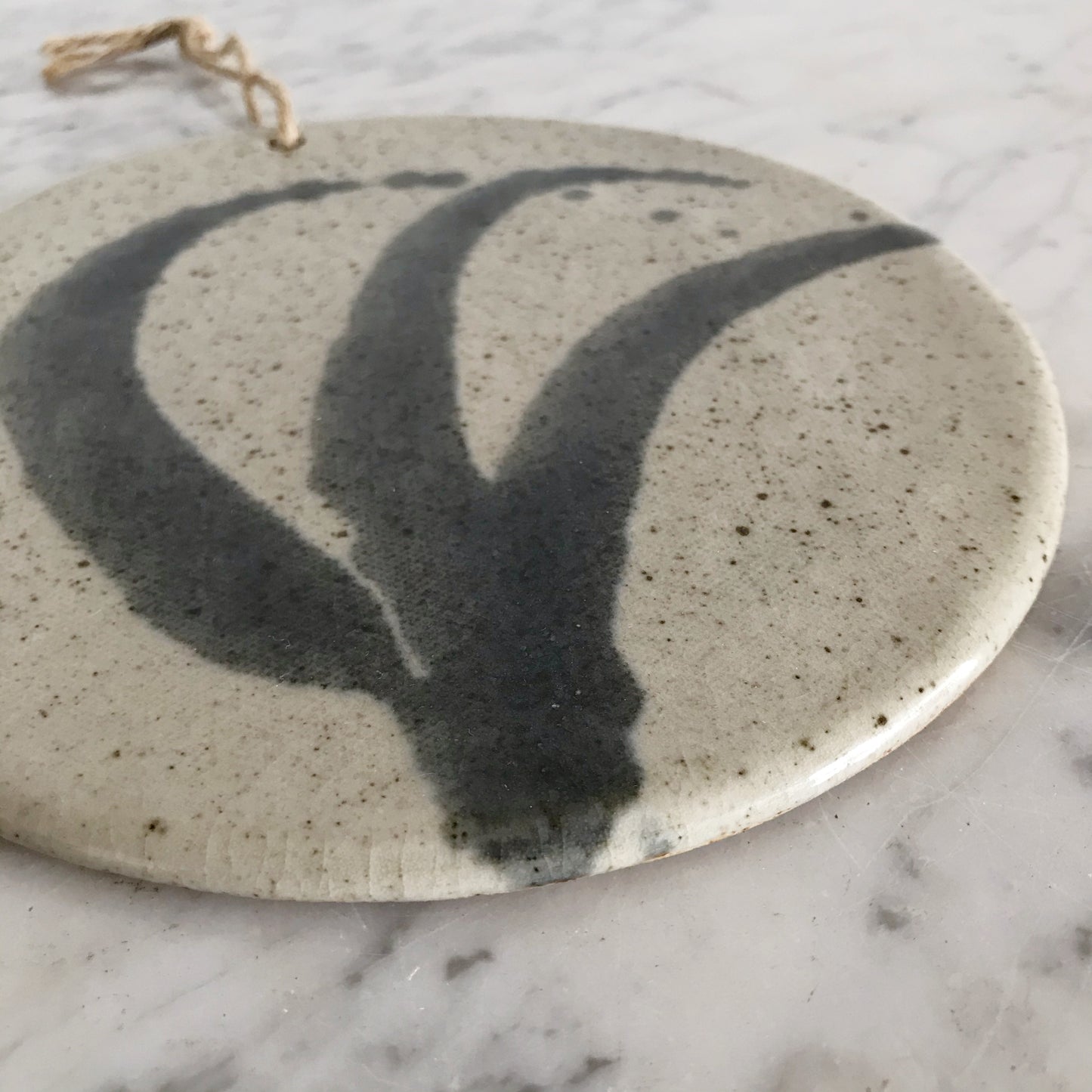 Handcrafted Stoneware Trivet, 7”