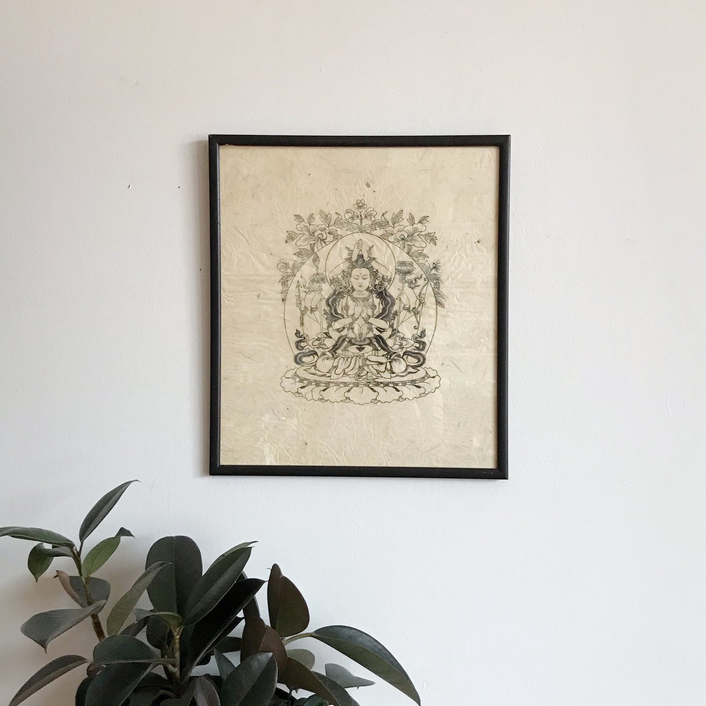 Vintage Framed Art Print of Shakti (16 x 14)