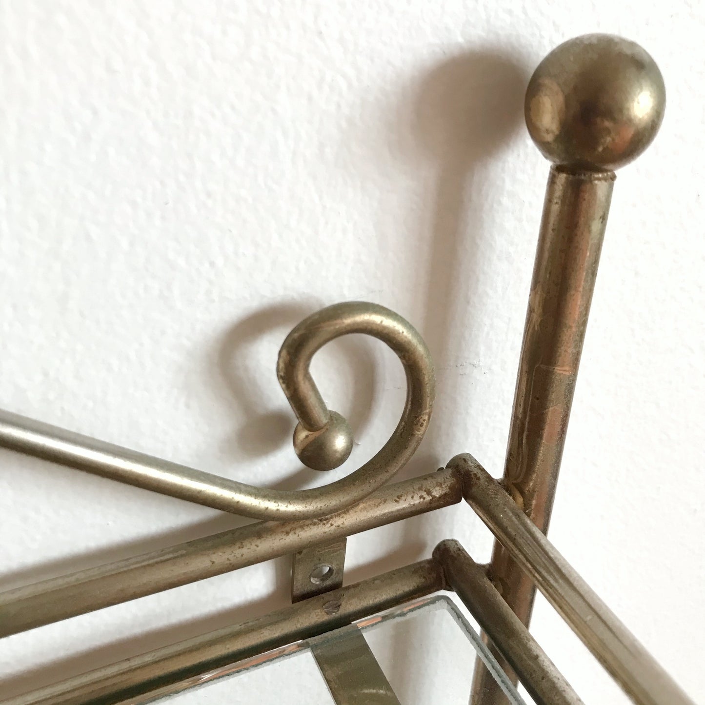Vintage Gold and Glass Shelf