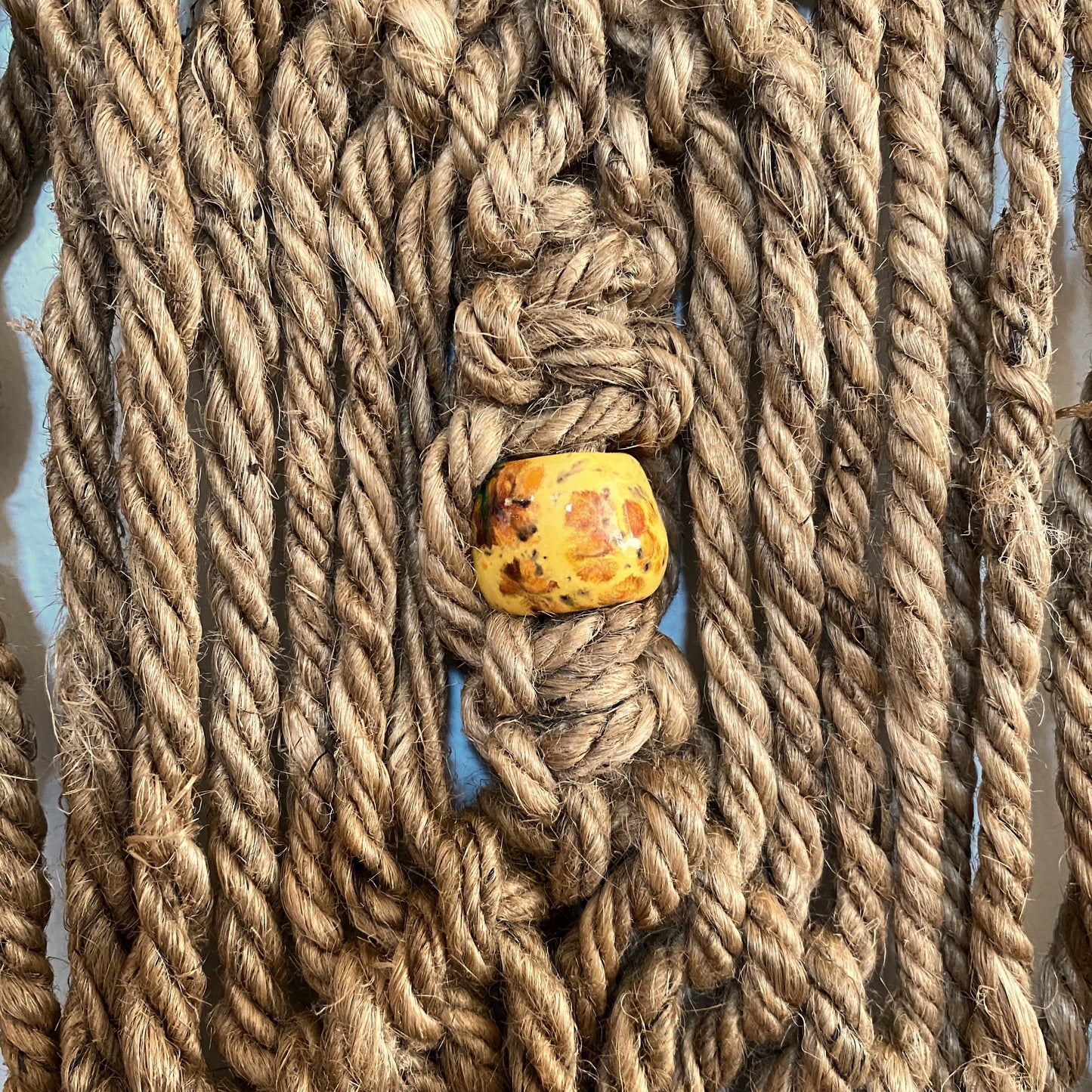X-Large Vintage Macrame Wall Hanging (4' x 2'3")