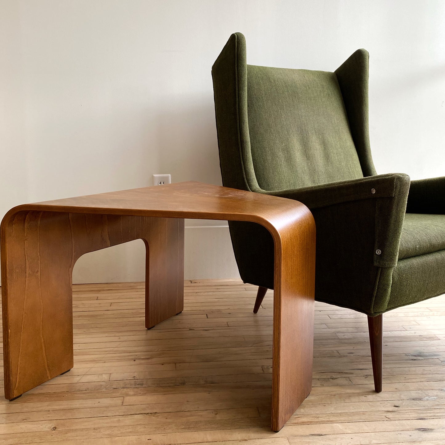 Ekornes Postmodern Triangular Bentwood Table