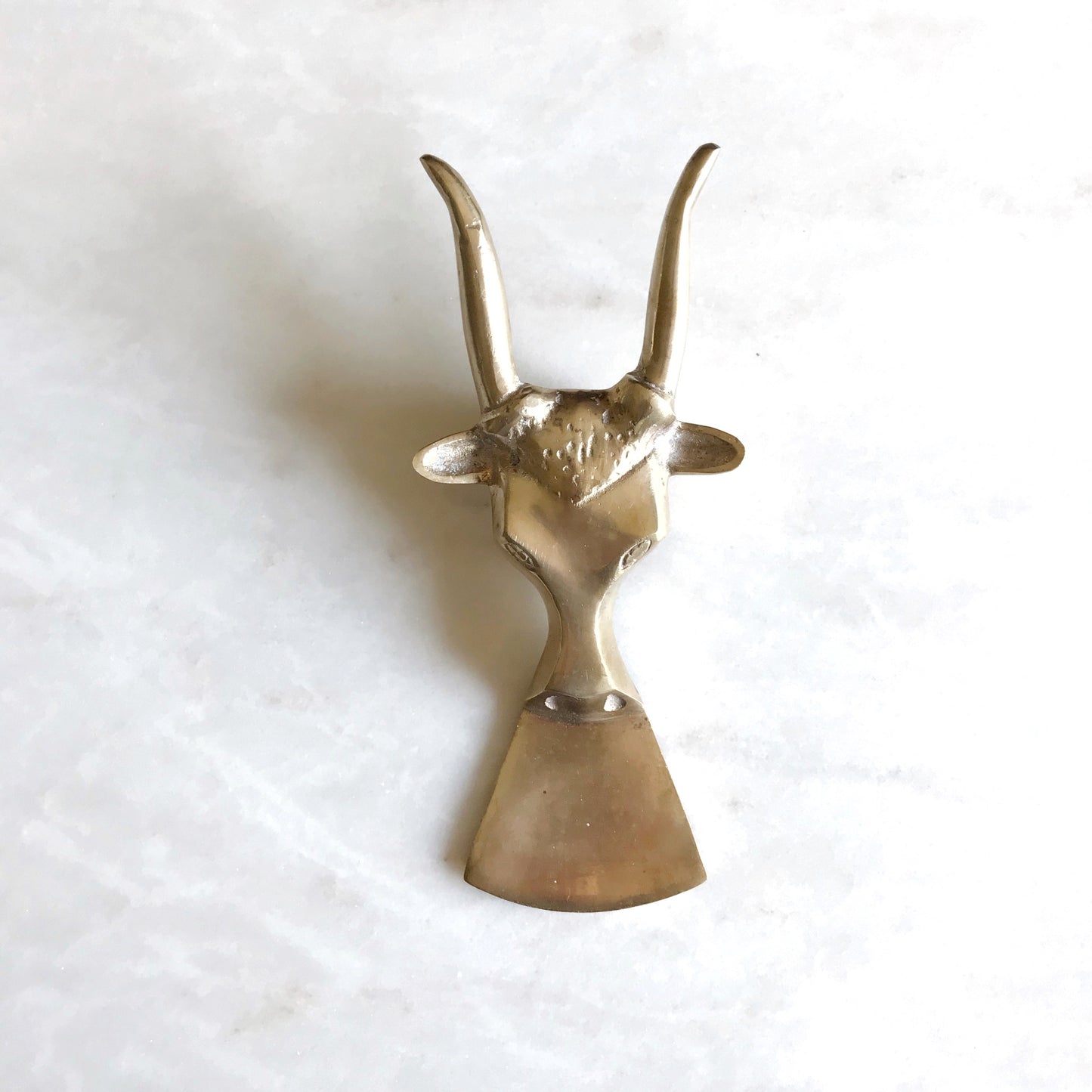 Vintage Brass Bull Bootjack / Boot Jack