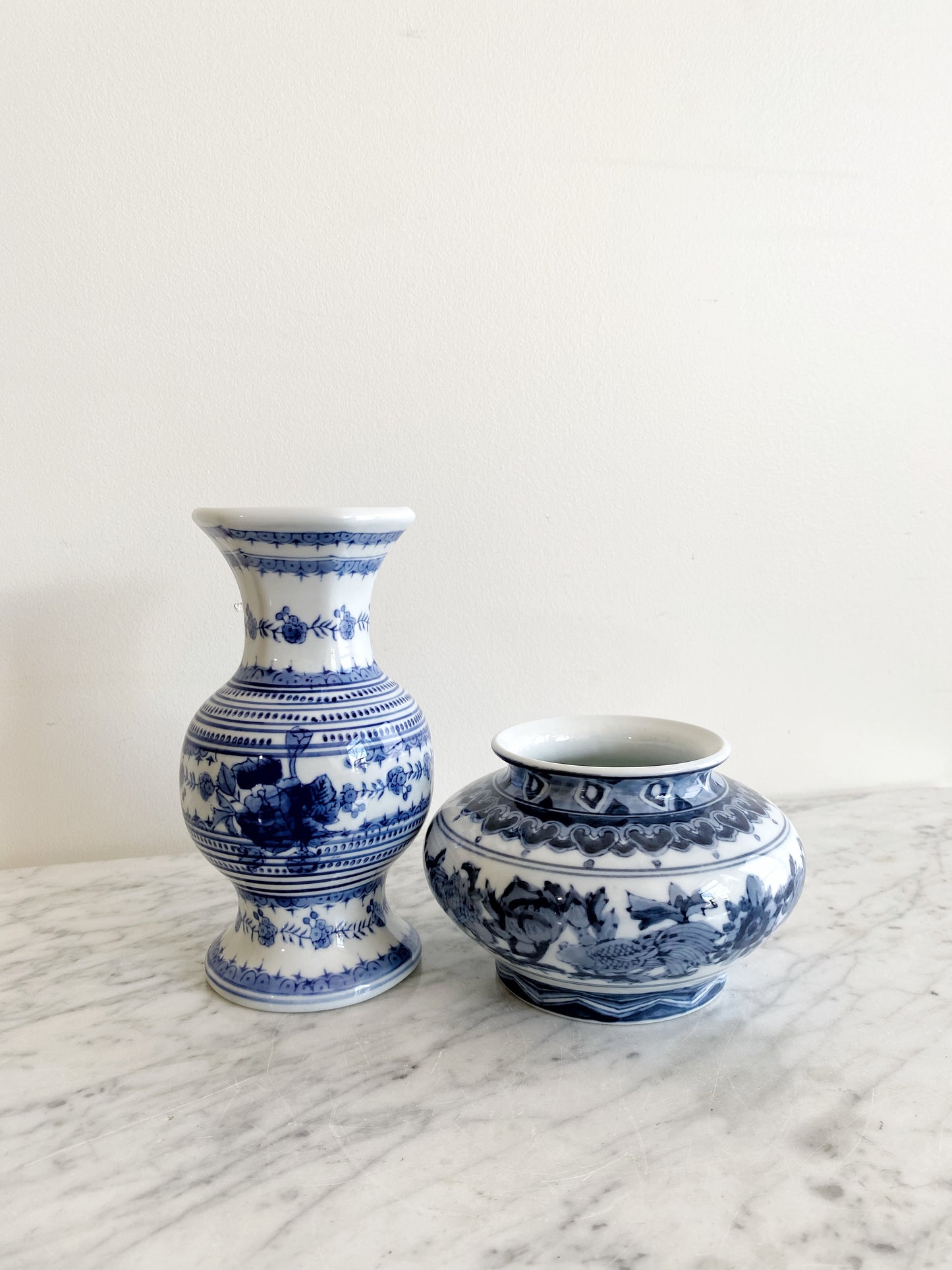 Vintage Hand-painted Porcelain Vessel
