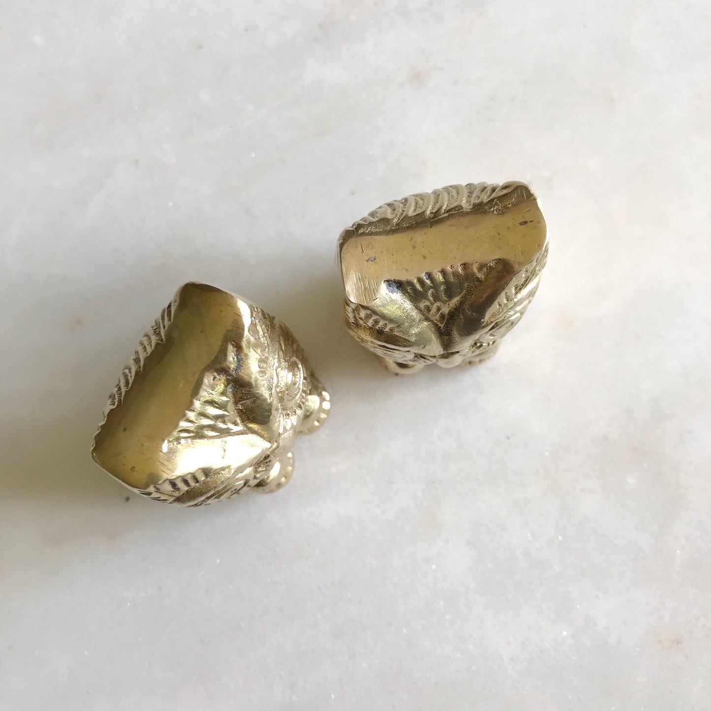 Vintage Brass Owl Twins