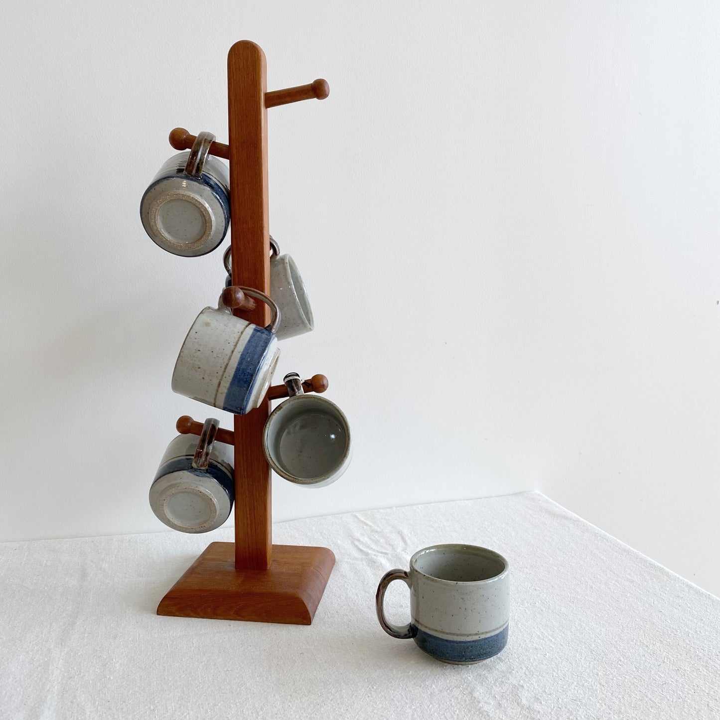 Set of 6 Vintage Stoneware Mugs