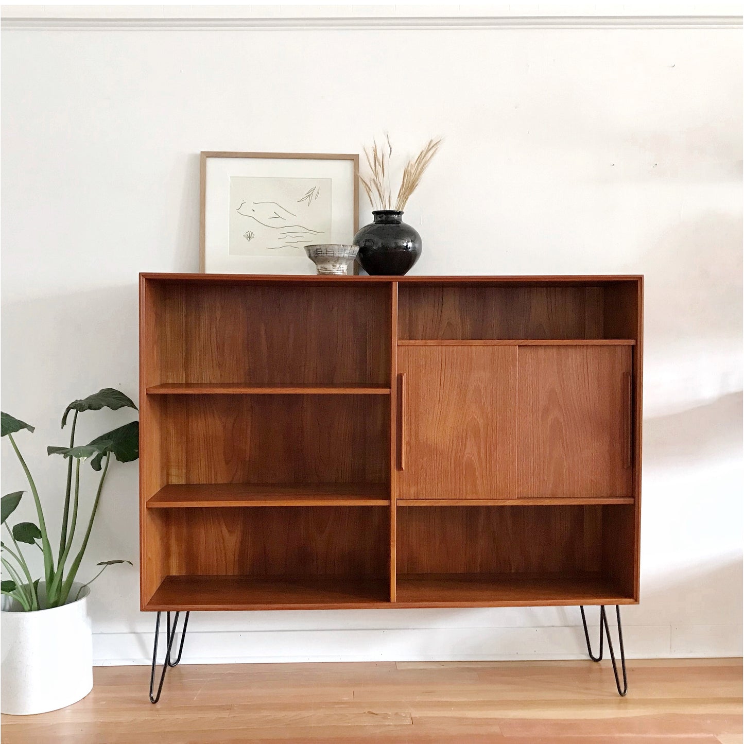 Large Mid-Century Danish Modern Shelving Unit