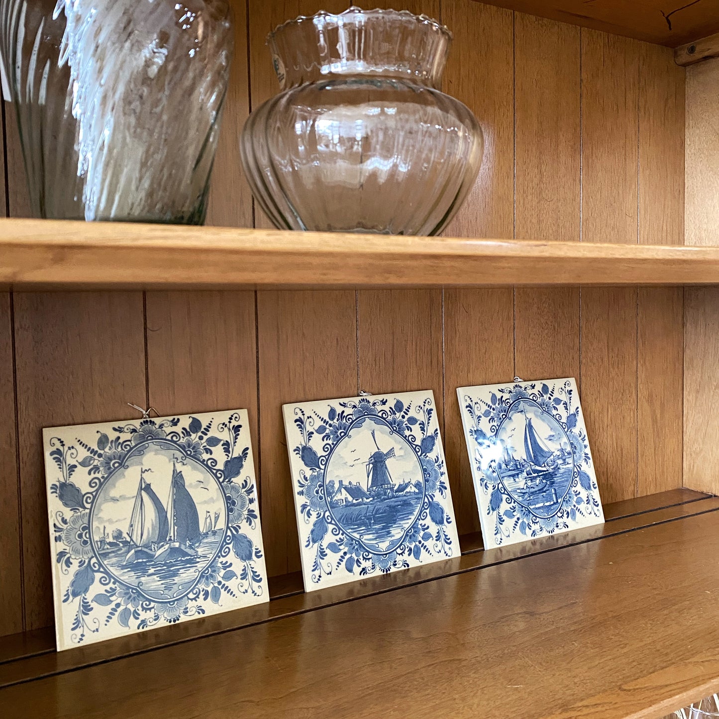 Vintage Blauw Delft Tile, Holland (Choose)