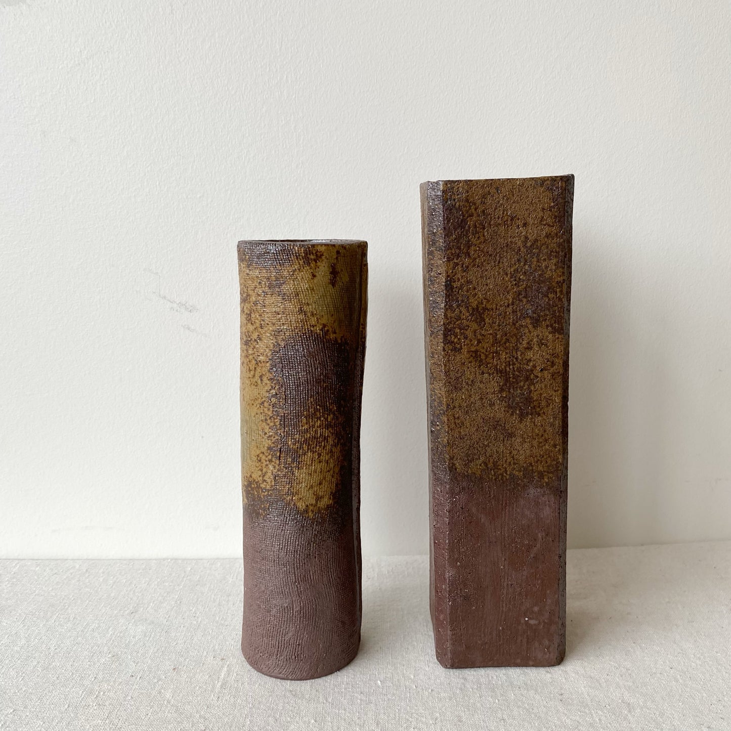 Vintage Squared Studio Pottery Vase
