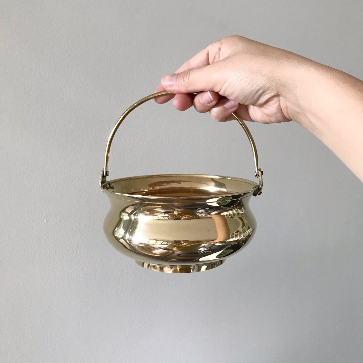 Heavy Vintage Brass Container, India