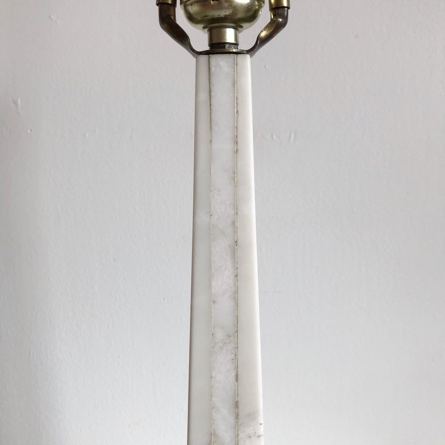 Mid-Century Solid Marble Obelisk Lamp