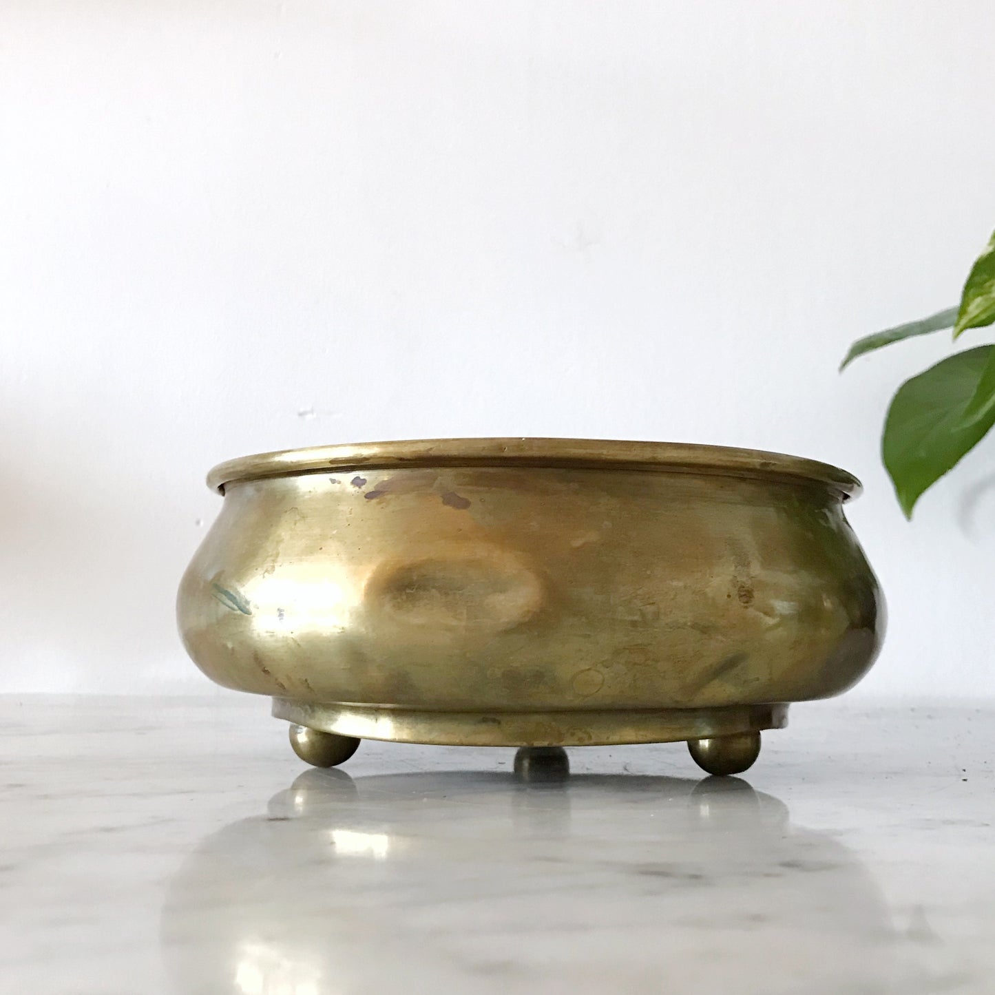 Vintage Brass Succulent Planter