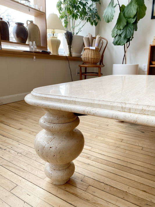 Vintage Travertine Coffee Table, Italy