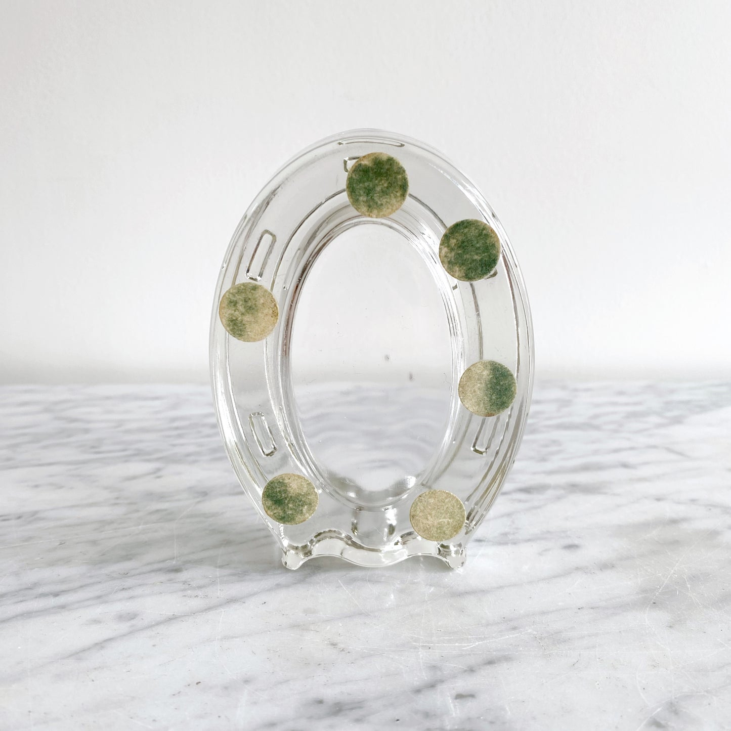 Vintage Horseshoe Glass Ashtray / Dish