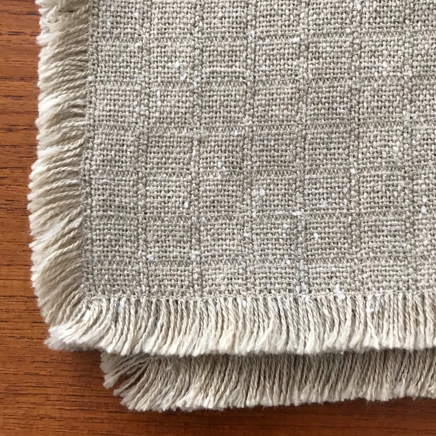 Set of 4 Natural Woven Placemats, Mushroom
