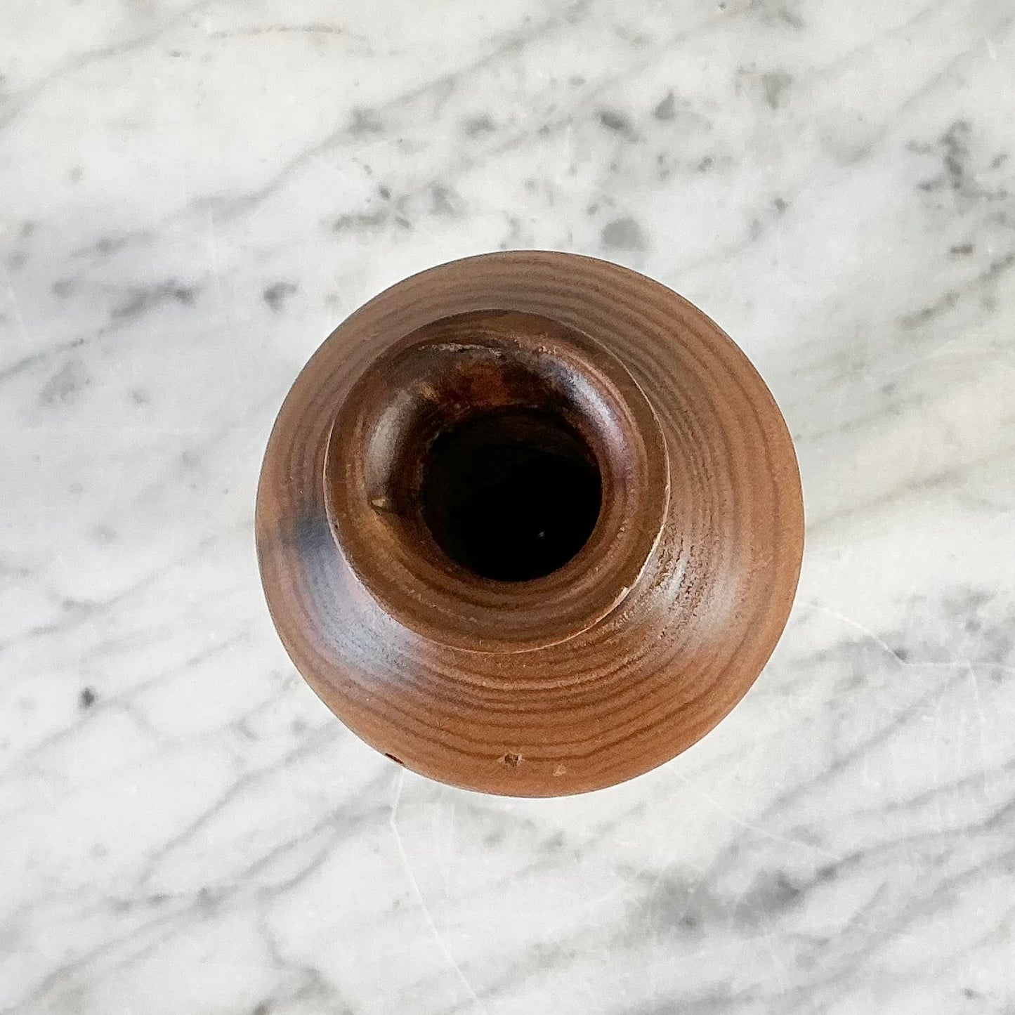 Vintage Turned Wood Vase, 8.5"