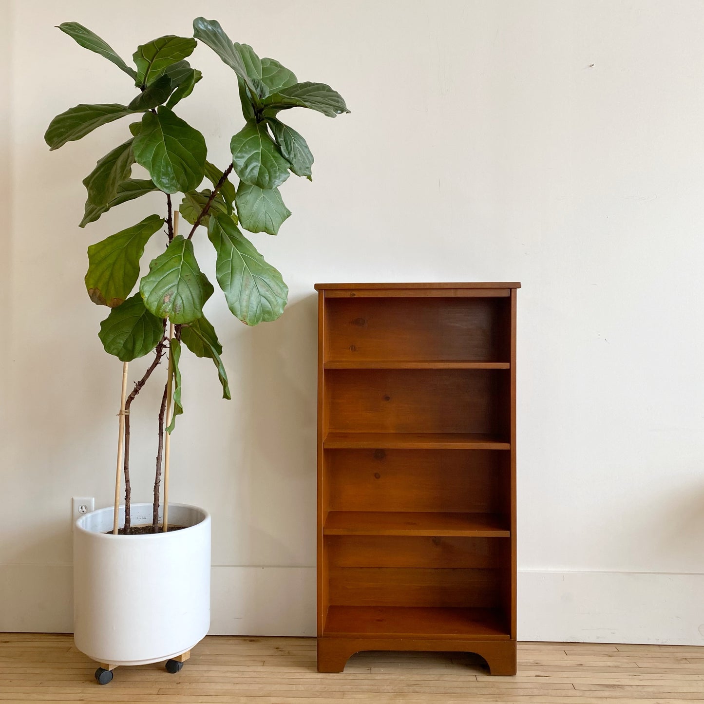 Vintage Solid Wood Bookcase, 47"