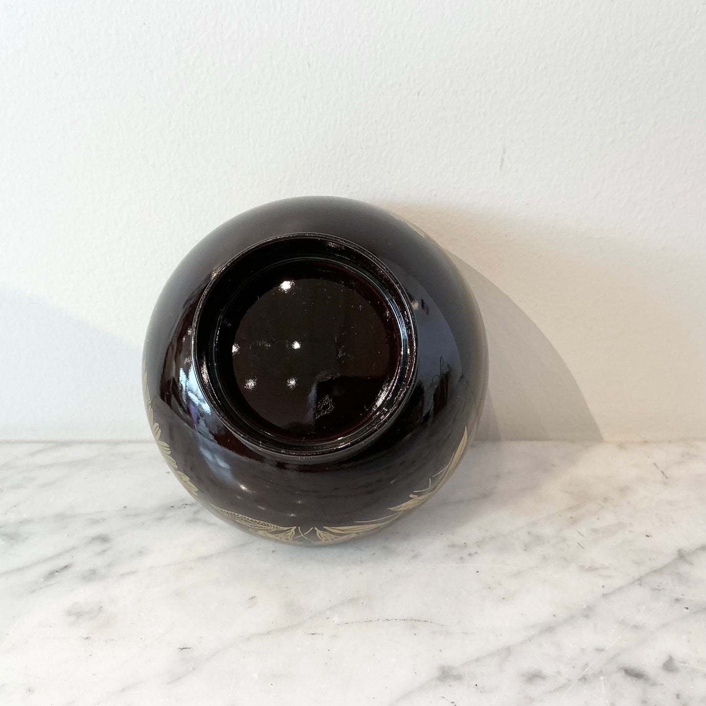 Vintage Japanese Lacquered Footed Bowl