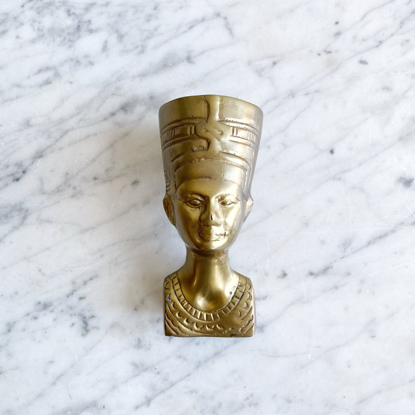 Vintage Brass Egyptian Bust