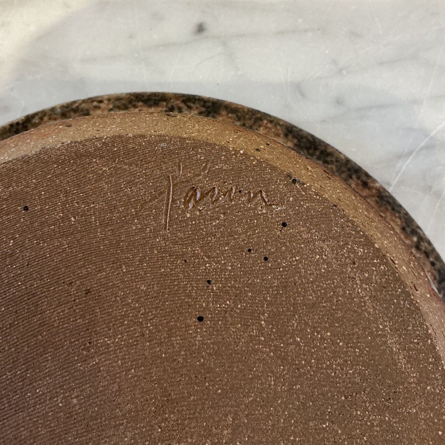 Vintage Dappled Pottery Plate / Dish