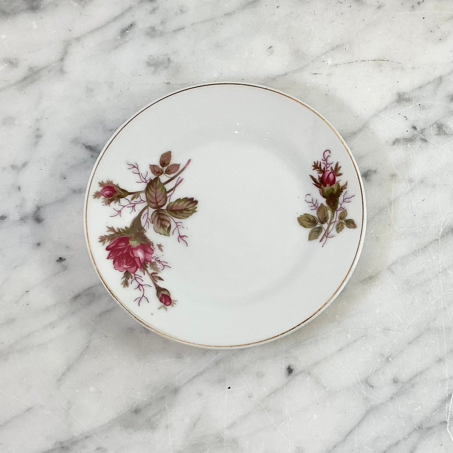 Small Vintage Rose Dishes, Choose Size