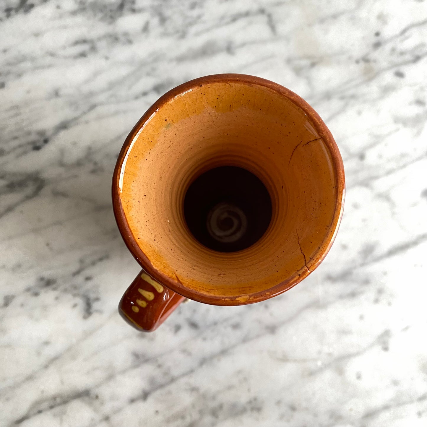 Small Vintage Hungarian Folk Art Pitcher, 6.5"