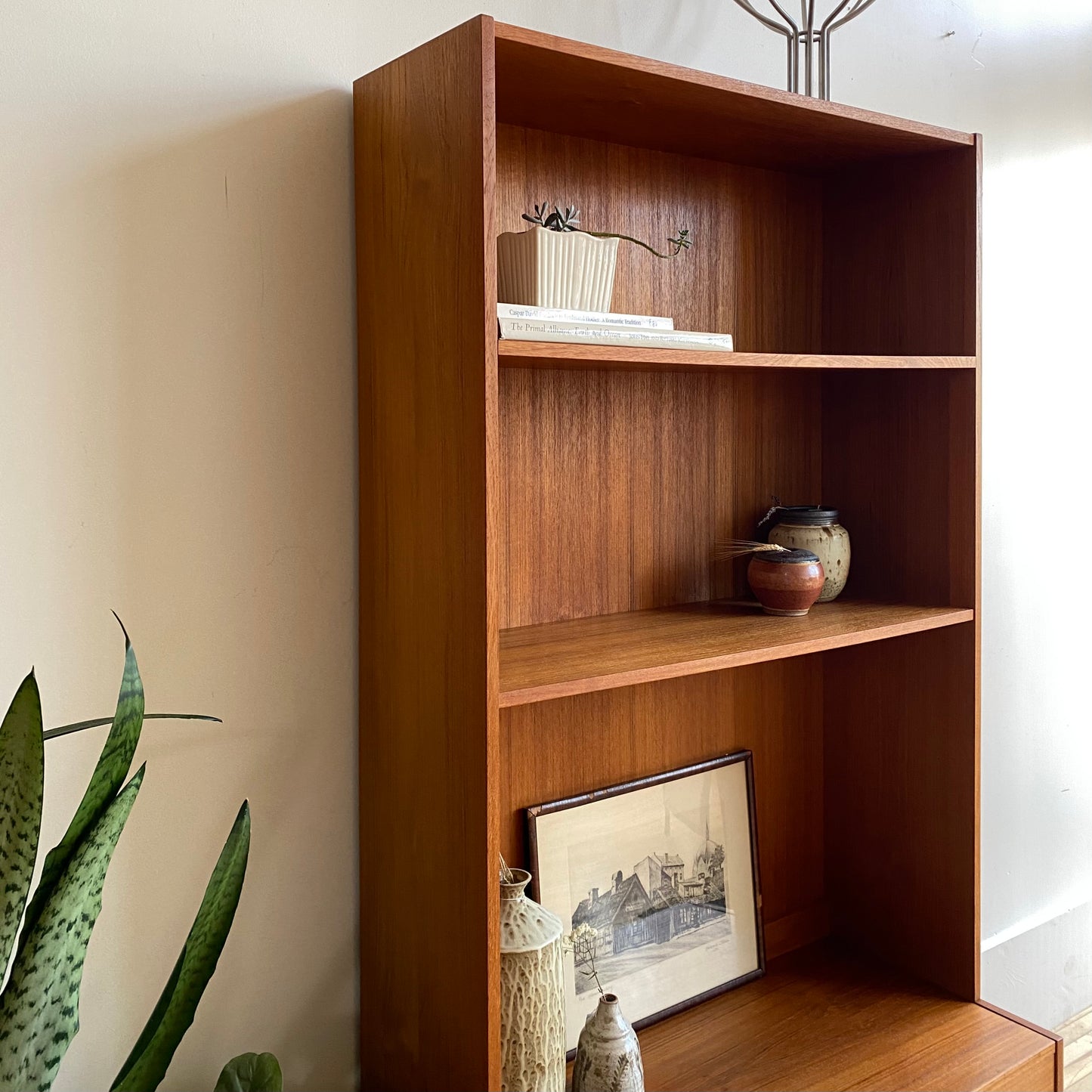 Vintage Teak Hutch with Drawers