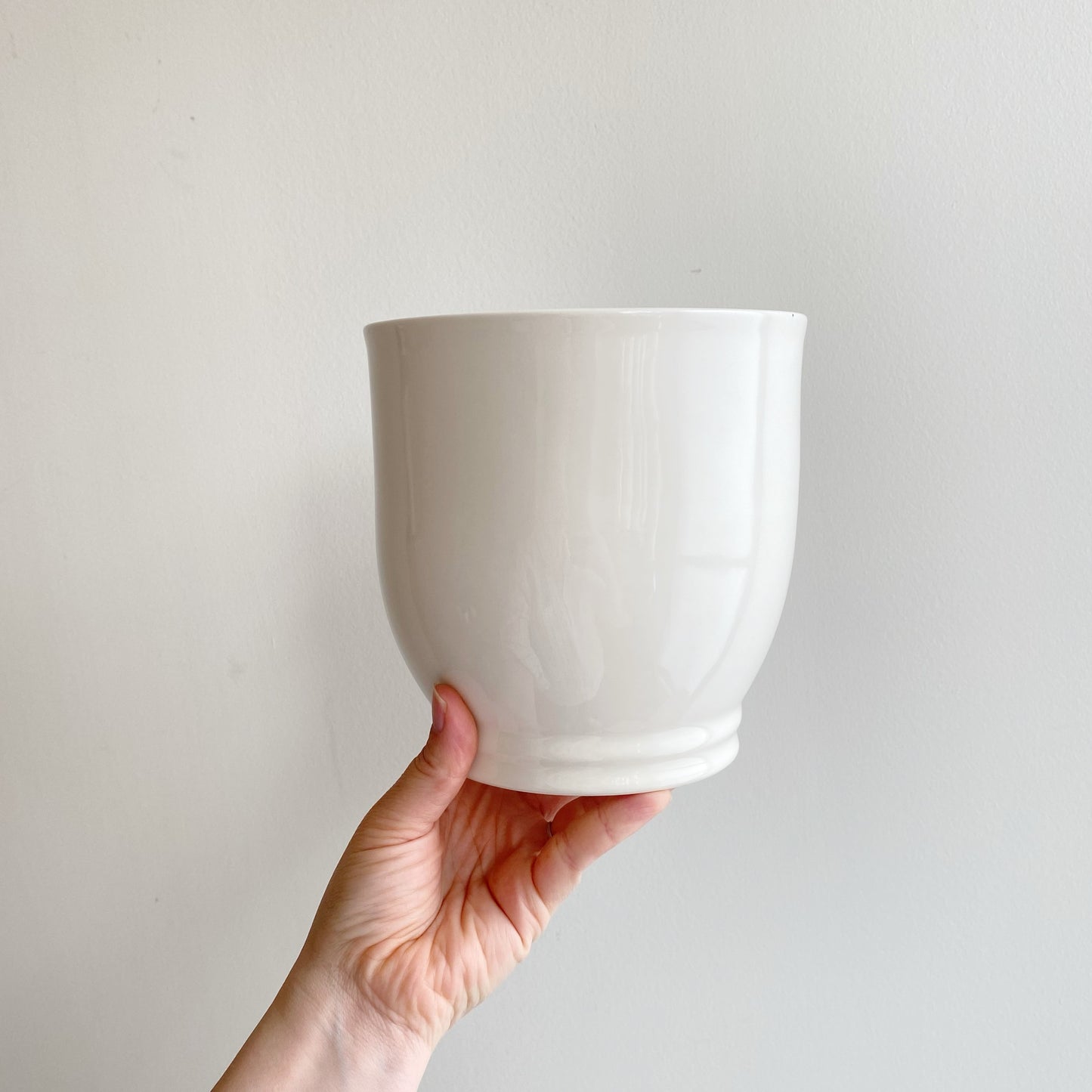 Found Elegant White Ceramic Planter