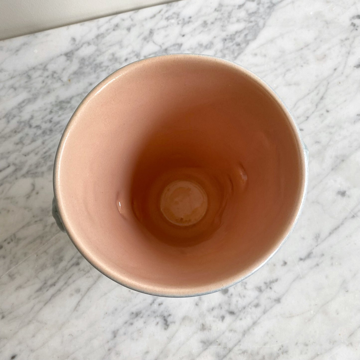 Vintage Ceramic Vase with Double Loop Handles