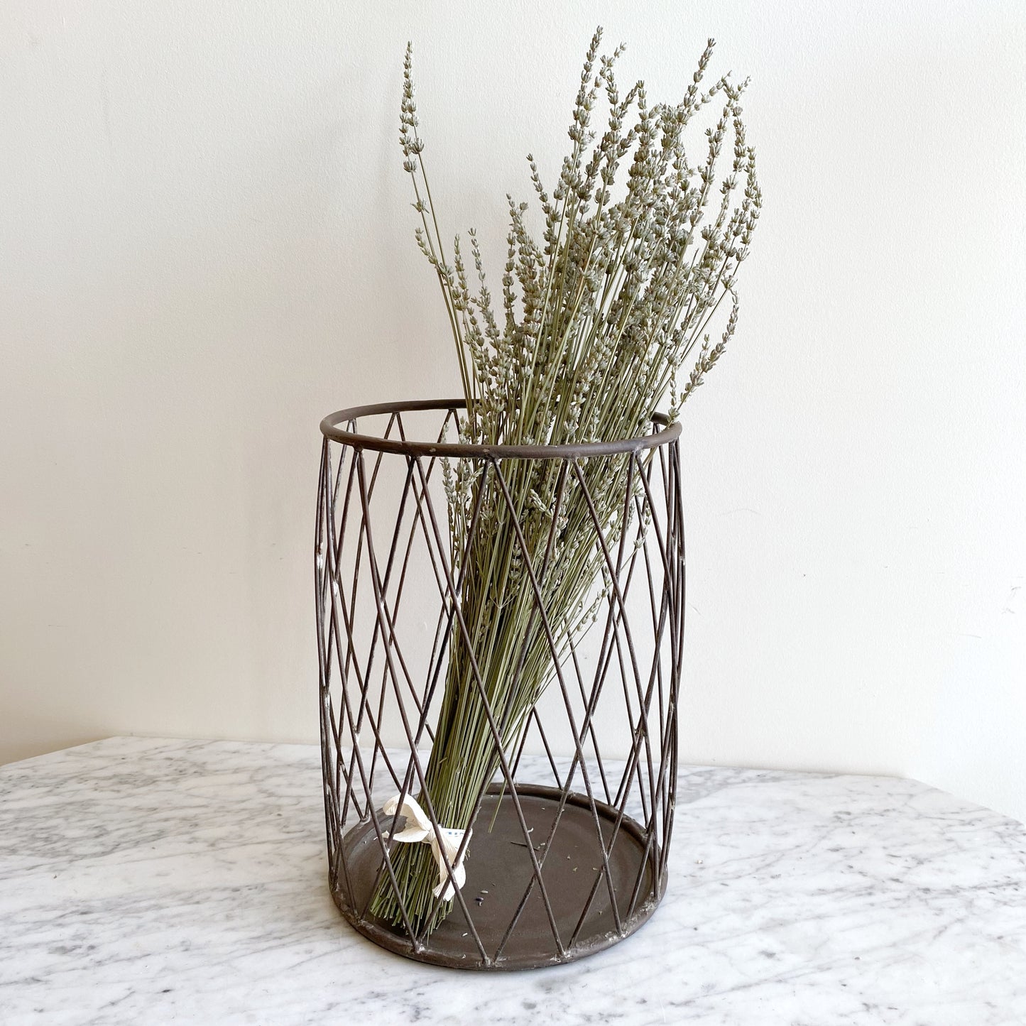 Found Wire Basket / Umbrella Stand