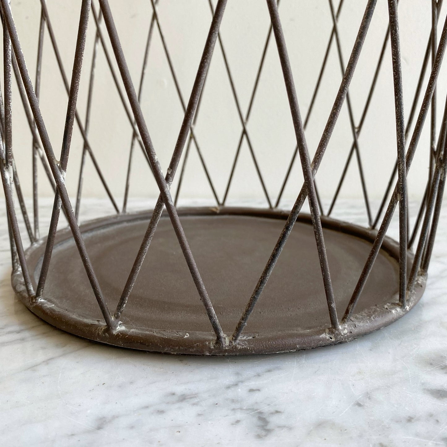 Found Wire Basket / Umbrella Stand