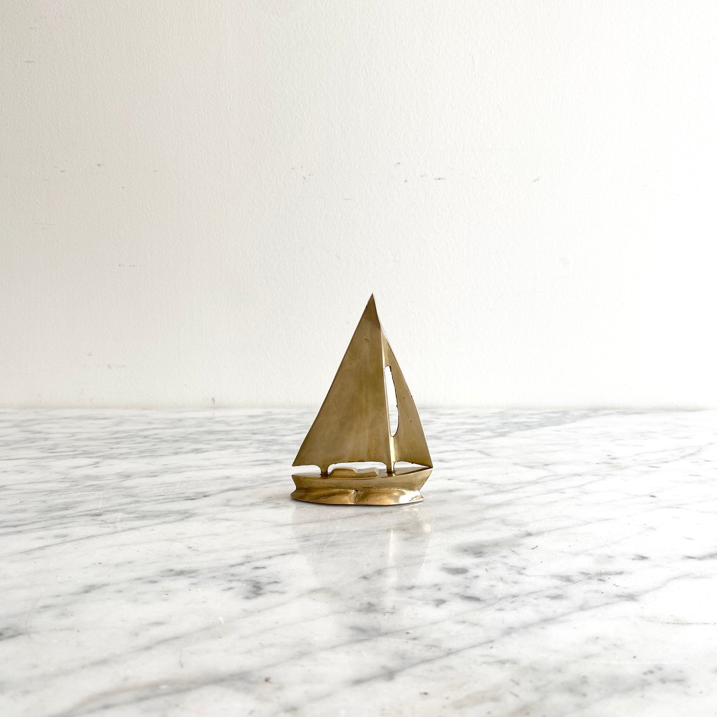 Vintage Brass Sailboat, 4"