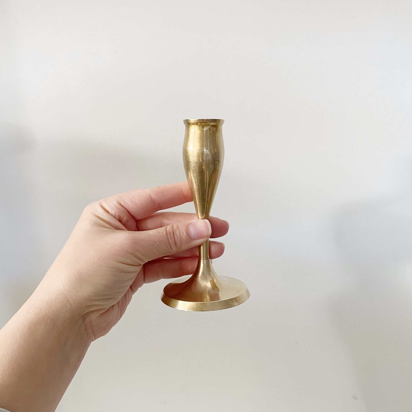 Trio of Vintage Brass Candlestick Holders