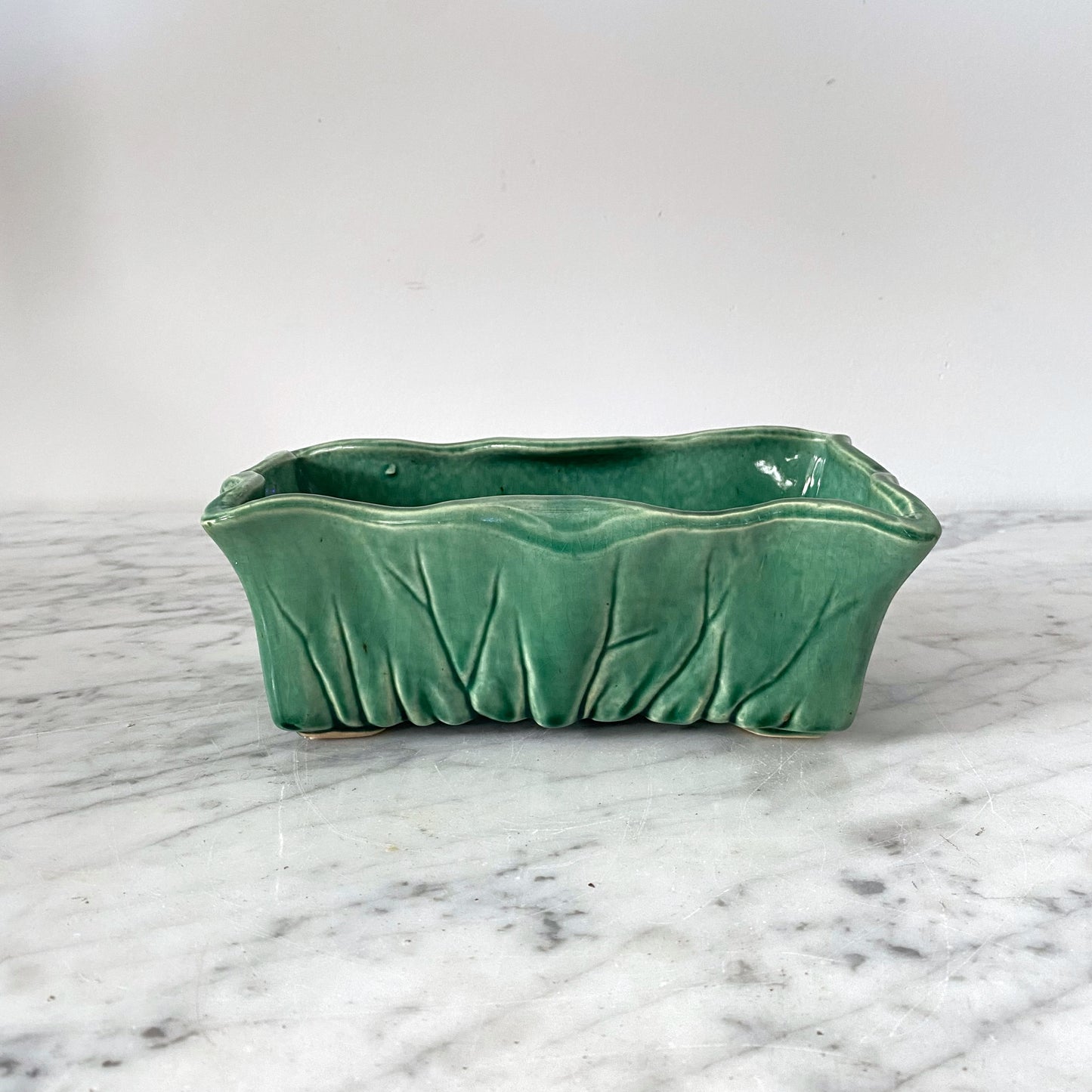 Vintage Green Ceramic Planter by McCoy