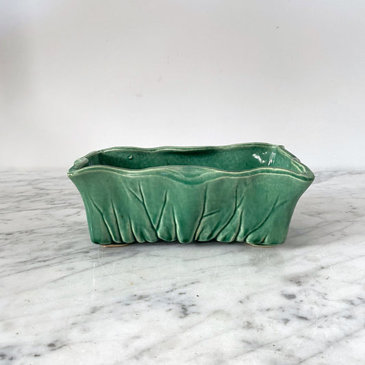 Vintage Green Ceramic Planter by McCoy