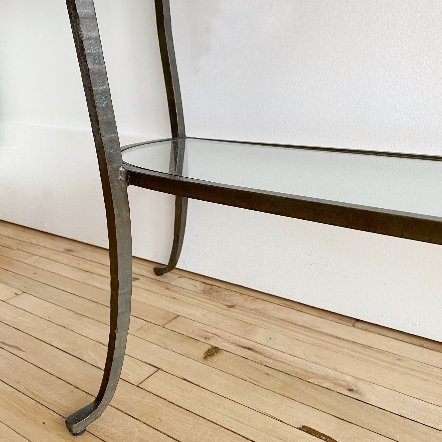 Found Iron + Glass Console Table with Shelf