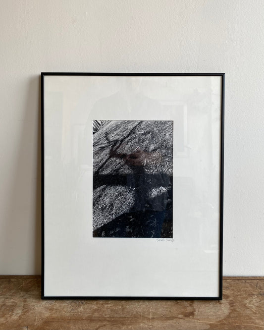 Found Framed Original B&W Shadow Photograph