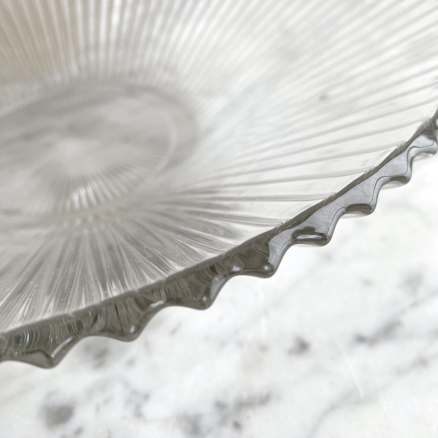 Vintage "Starburst" Glass Serving Bowl, 12”