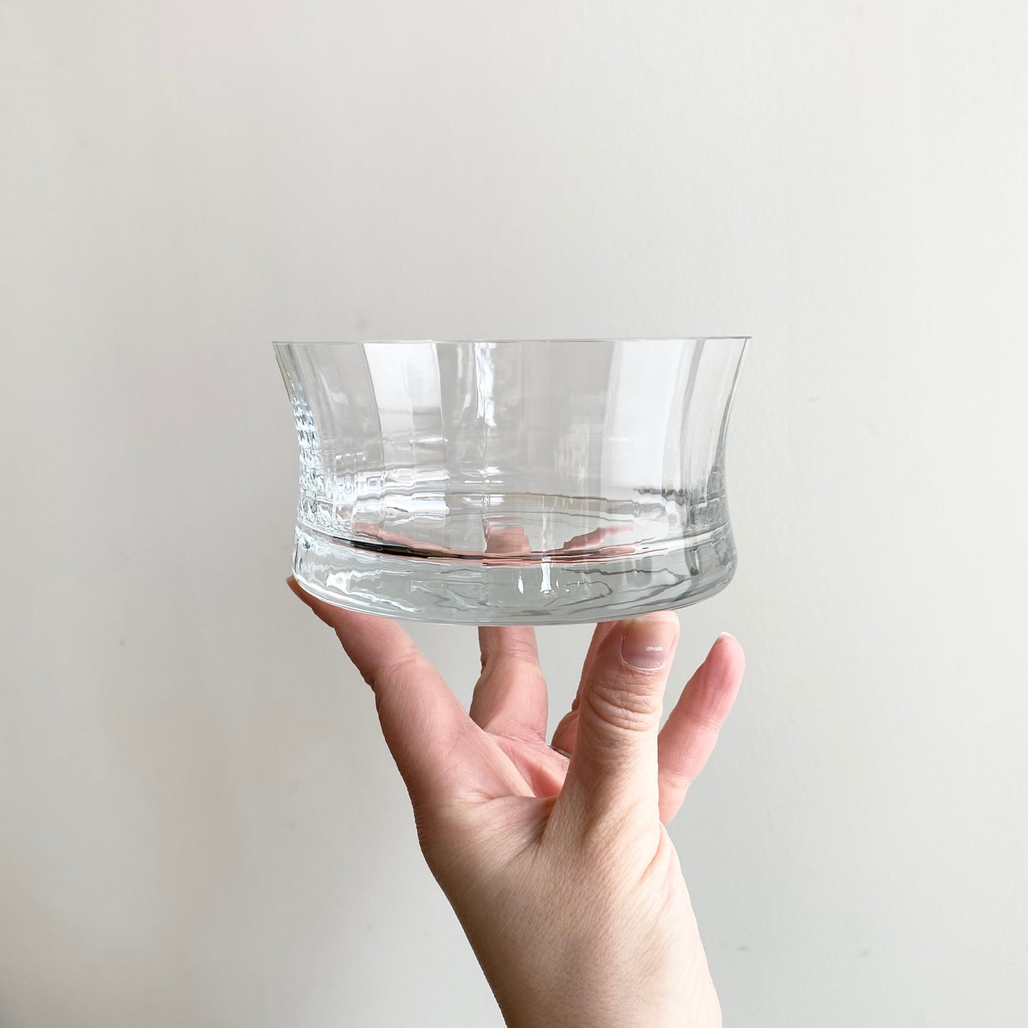 Vintage Ripple Glass Bowl, Poland