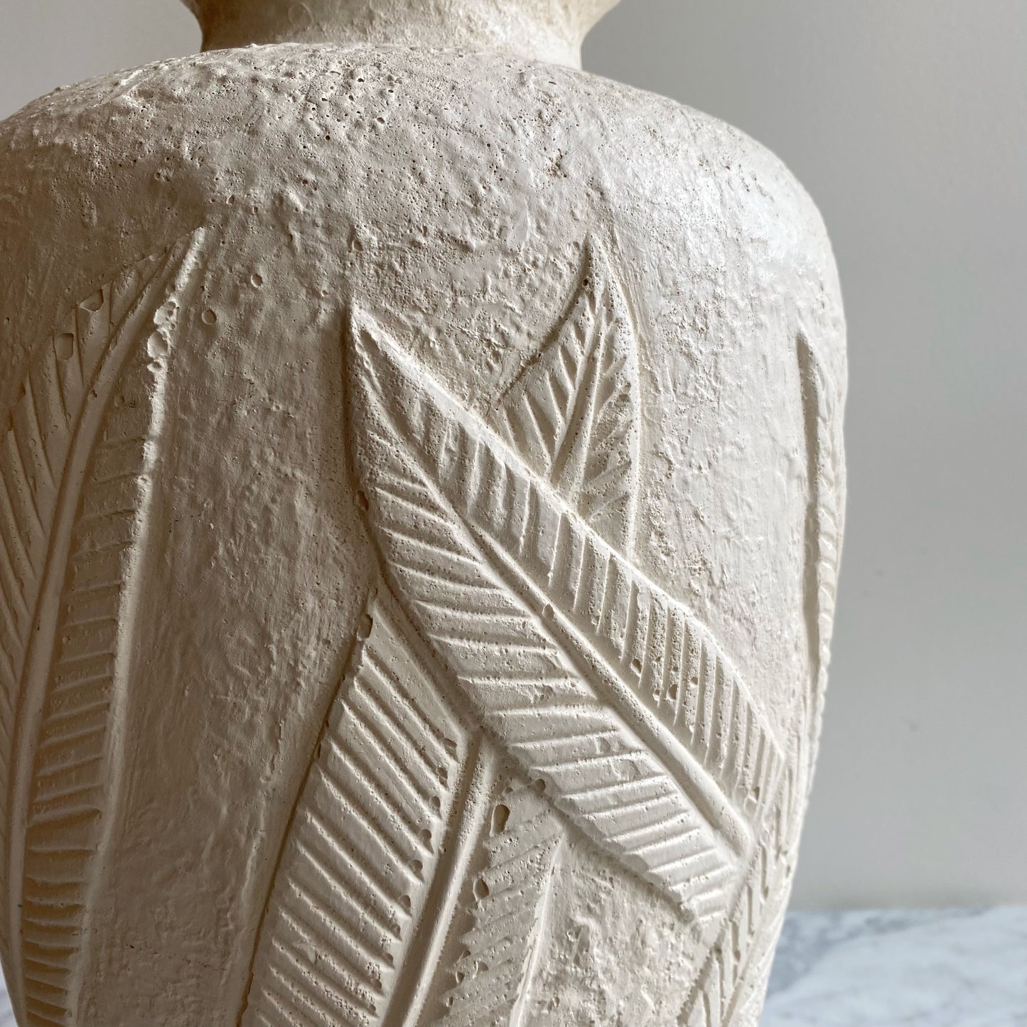 Vintage Plaster Palm Leaf Table Lamp (Single)