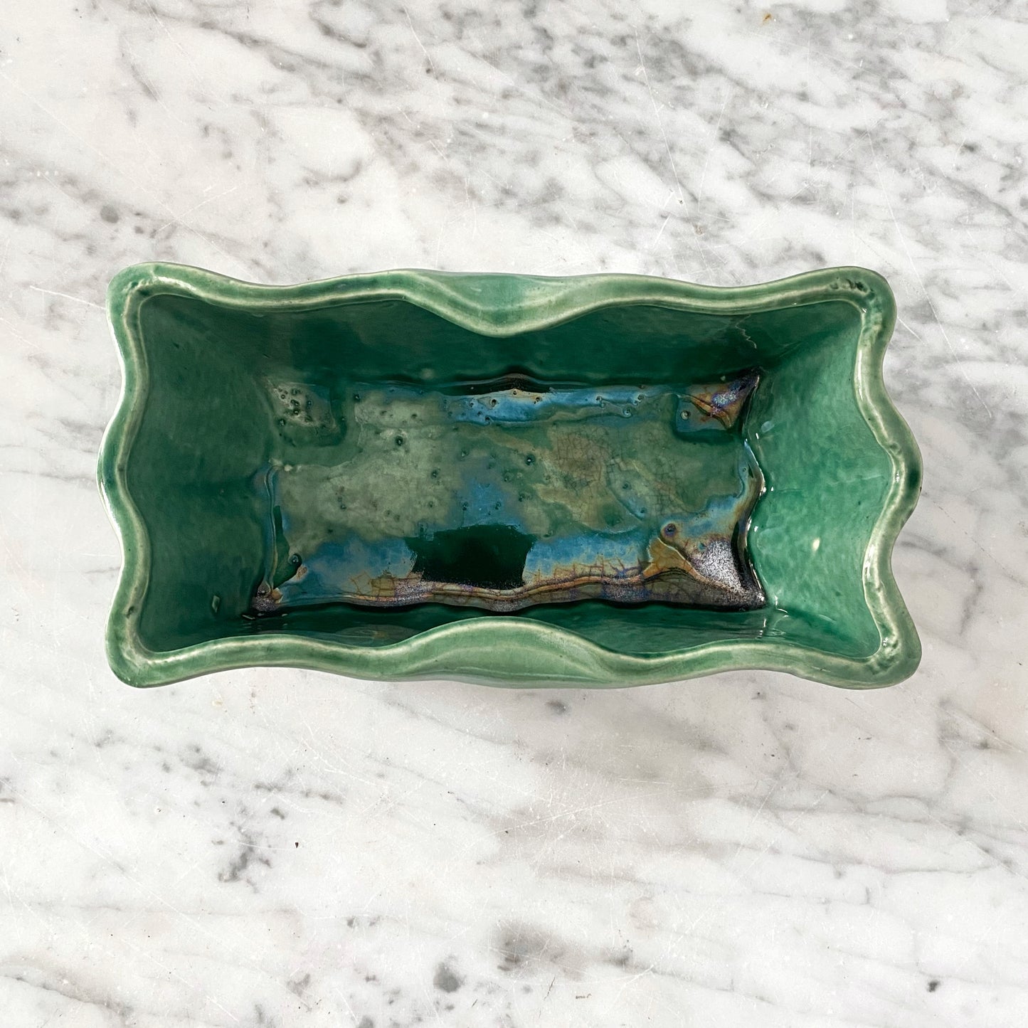 Vintage Green Ceramic Planter by McCoy