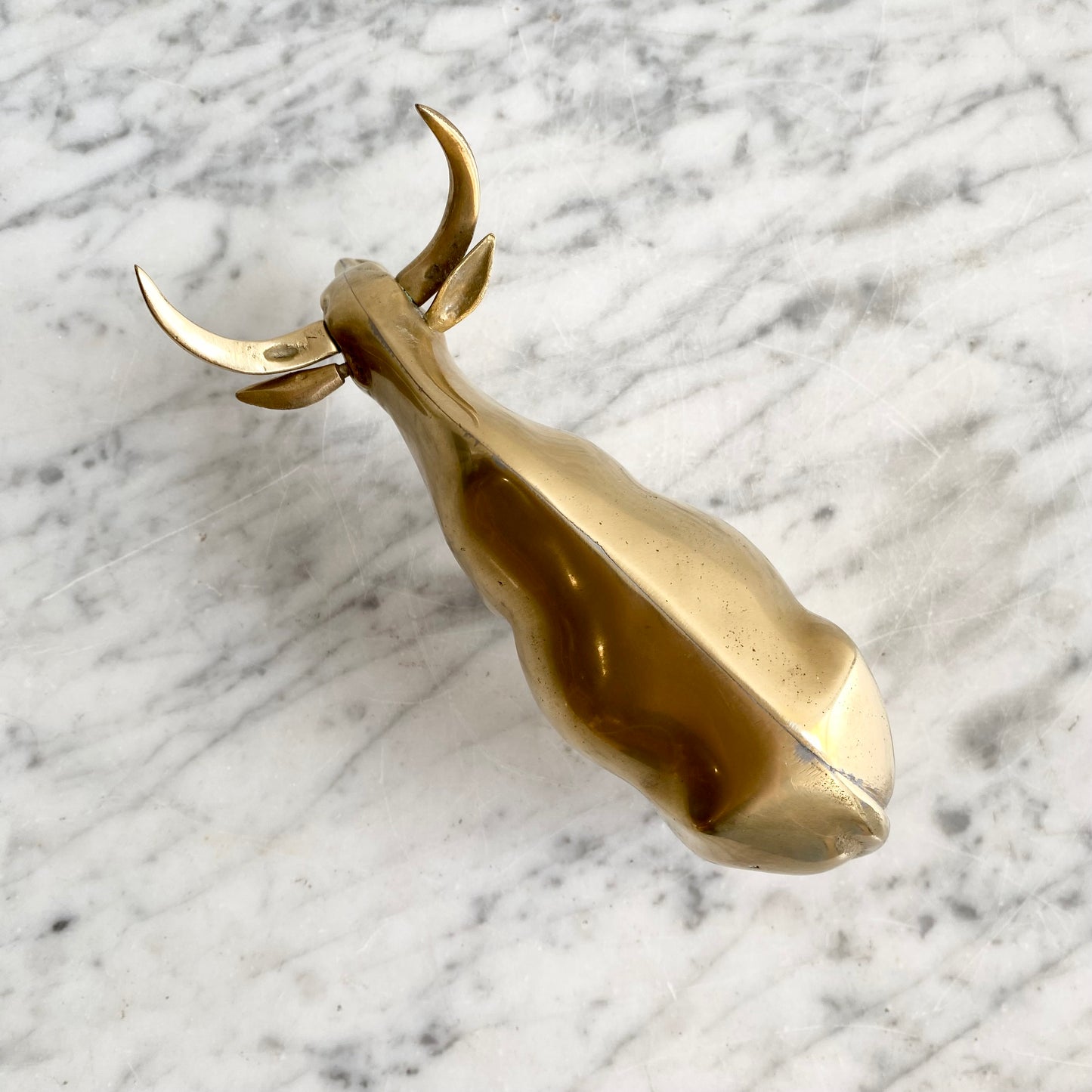 Vintage Brass Bull, 6.75"