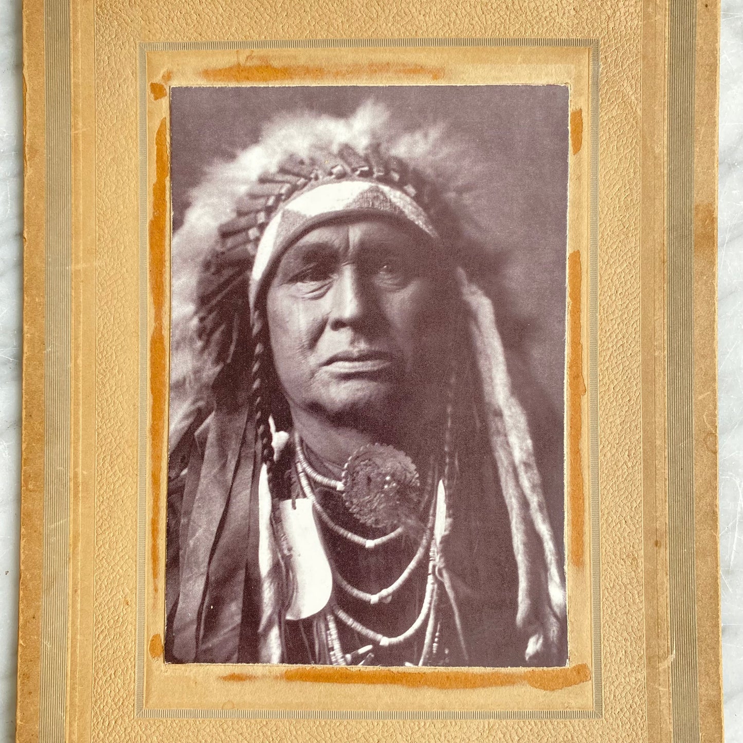 Antique Native American Portrait Photograph