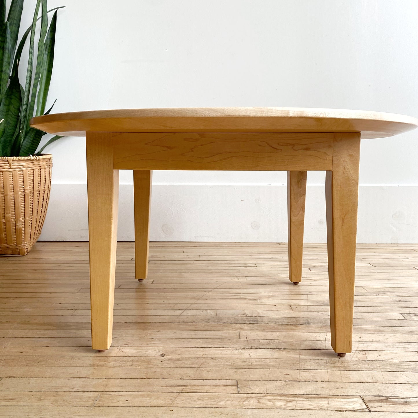 Contemporary Solid Maple Coffee Table, 30”
