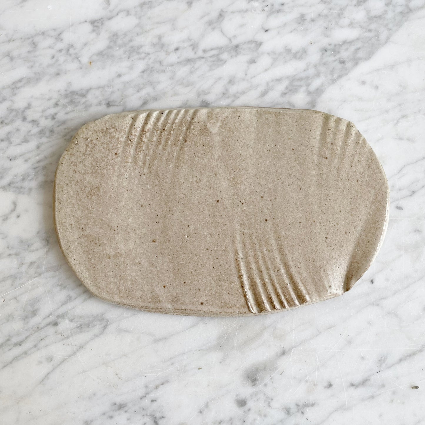 Found Stoneware "Slab" Tray