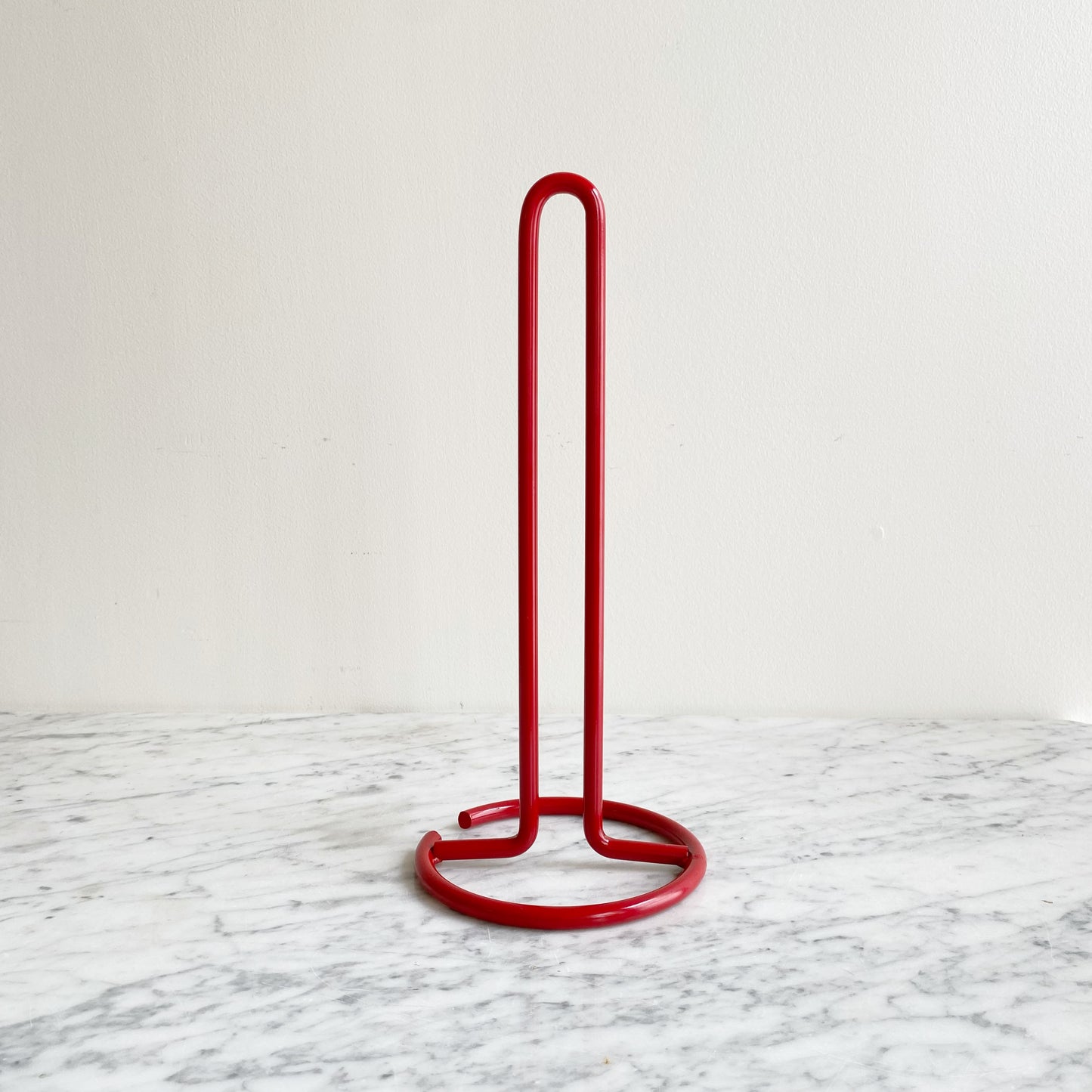 Found Red Metal Paper Towel Holder