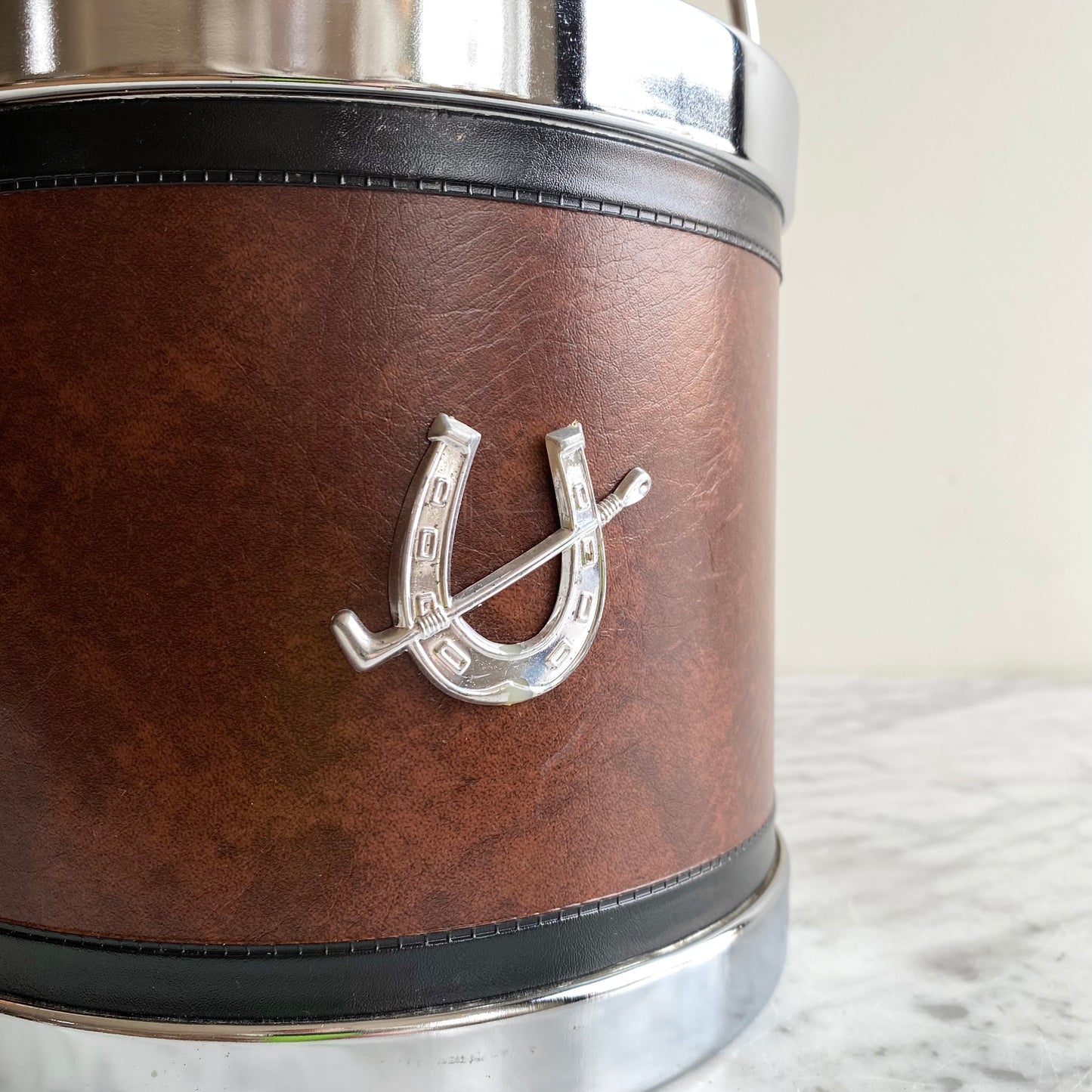 Vintage Equestrian Ice Bucket