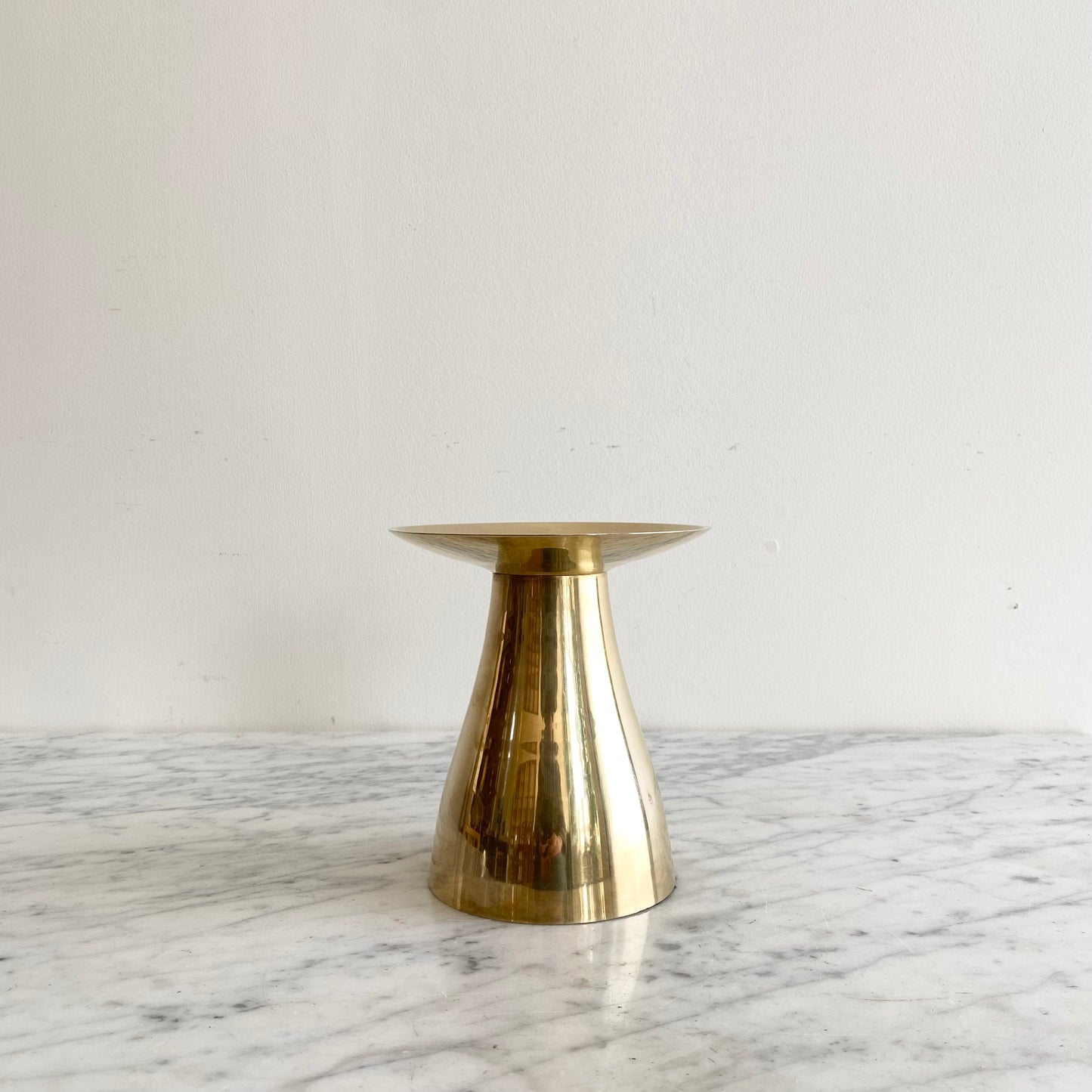 XL Vintage Brass Pillar Candle Stand